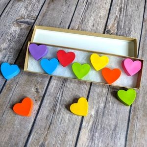 Heart shaped crayons for kids